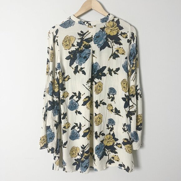 Blue Pepper Cream Blue Floral Dress Small - Picture 2 of 3